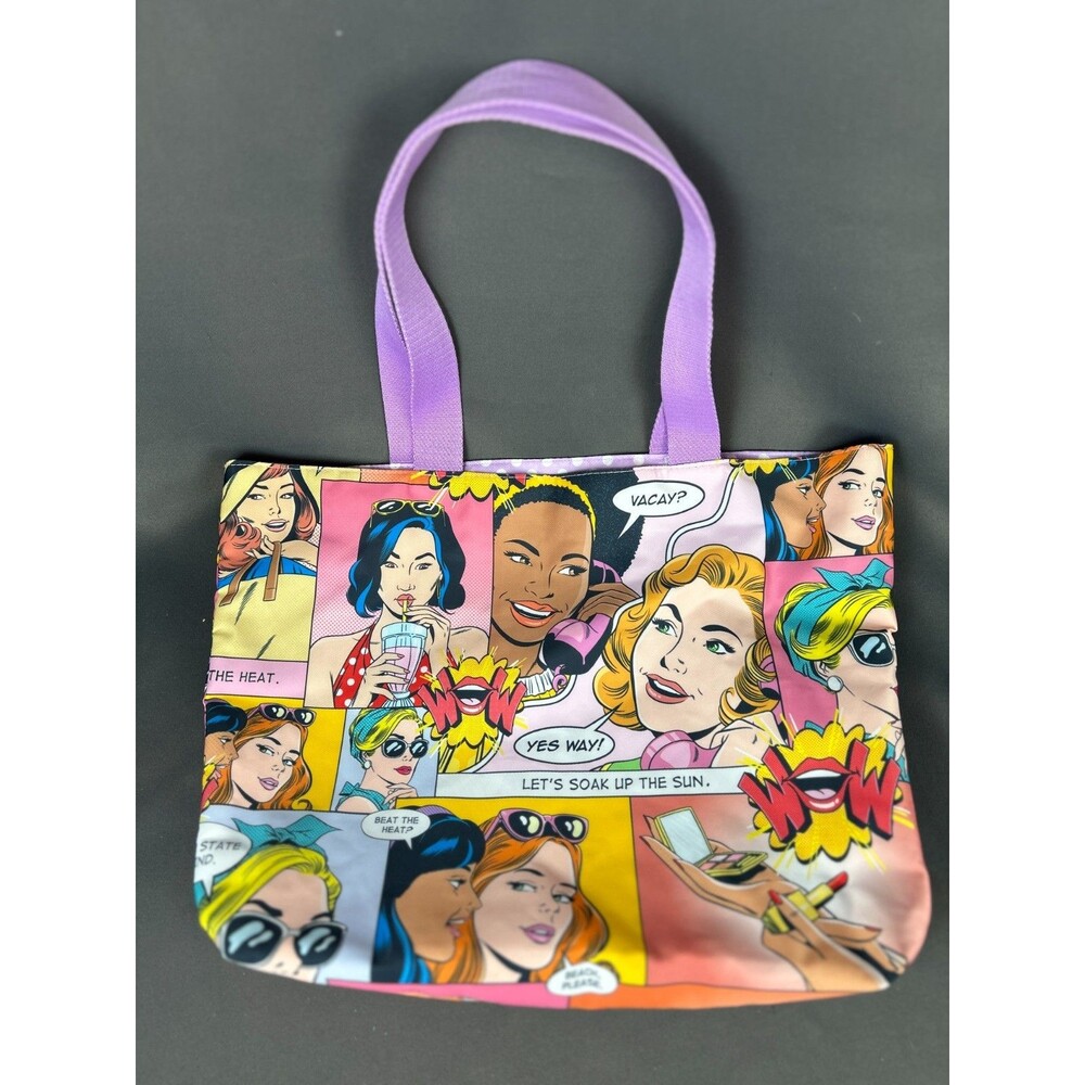 ESTEE LAUDER Tote Comic Theme Beach Shopper Bag Large 12" X 17"